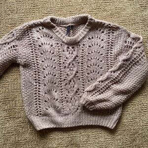 Pink knit sweater